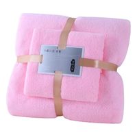 Set Toallas De Mano + Toallon Lisa ROSA