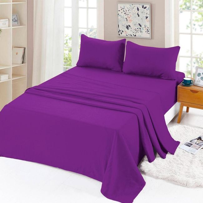 GENERICO - Sabanas De Polar 2.0 Plazas Queen Calentitas - Morado