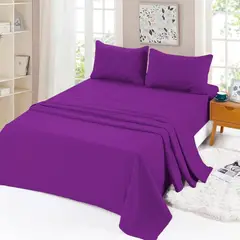 GENERICO - Sabanas De Polar 2.0 Plazas Queen Calentitas - Morado