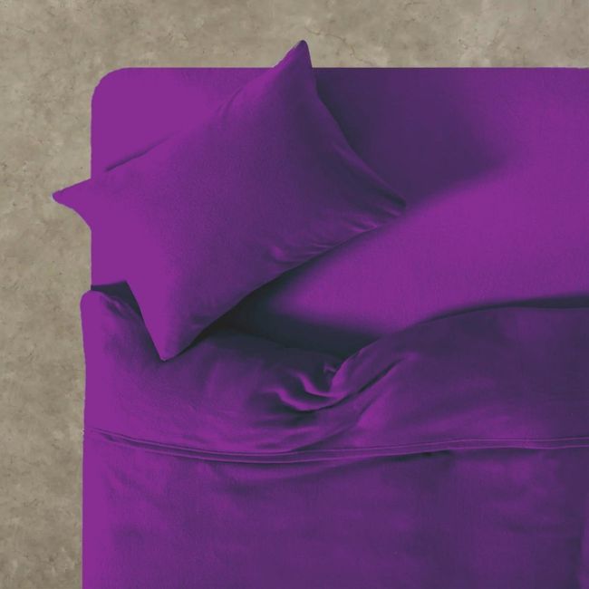 GENERICO - Sabanas De Polar 2.0 Plazas Queen Calentitas - Morado