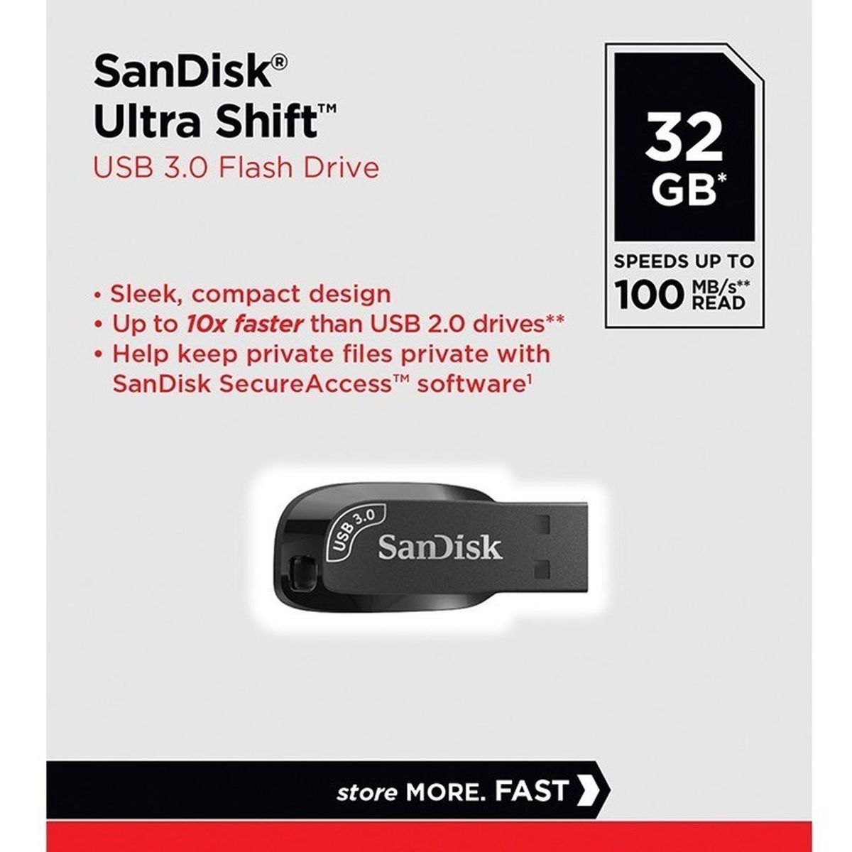 SANDISK - Pendrive Sandisk 32gb Ultra Shift - Usb 3.0 - Flash Drive