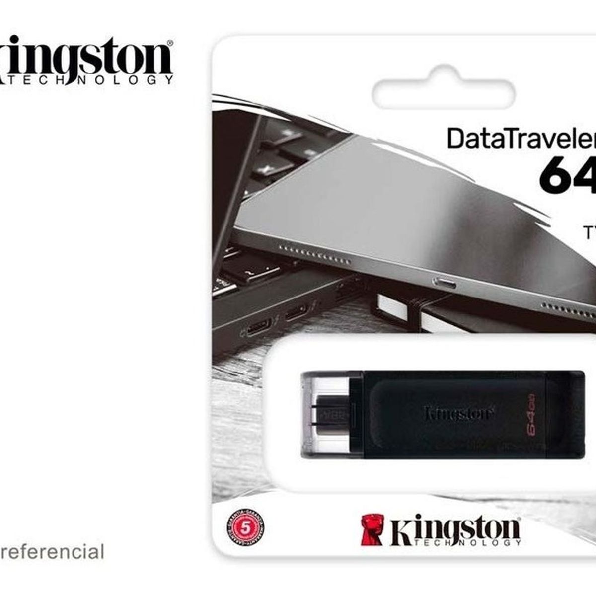 KINGSTON - Pendrive Kingston 64gb Datatraveler 70 Type-c