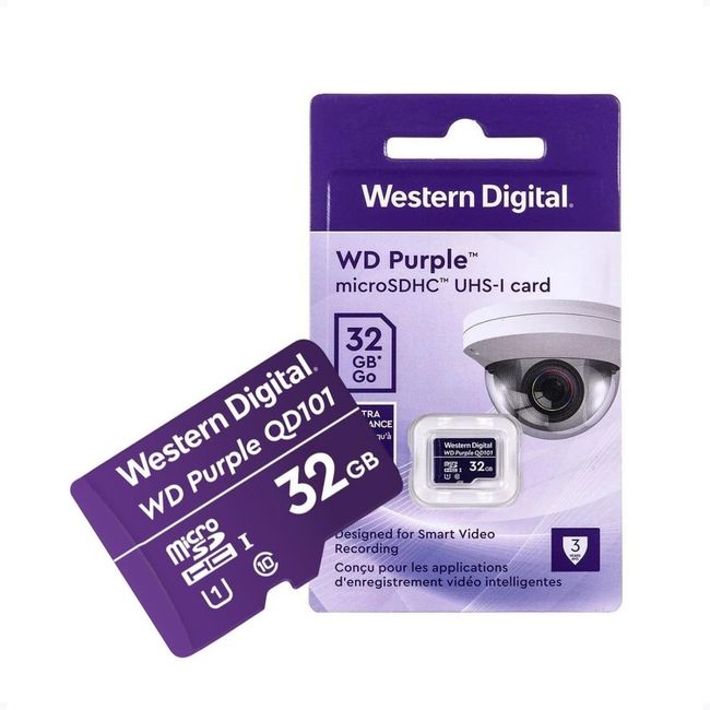 WESTERN DIGITAL - Memoria Microsd Western Digital - 32gb Wd Purple - Seguridad