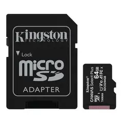 KINGSTON - Tarjeta De Memoria Canvas Selectplus Adaptador 64gb