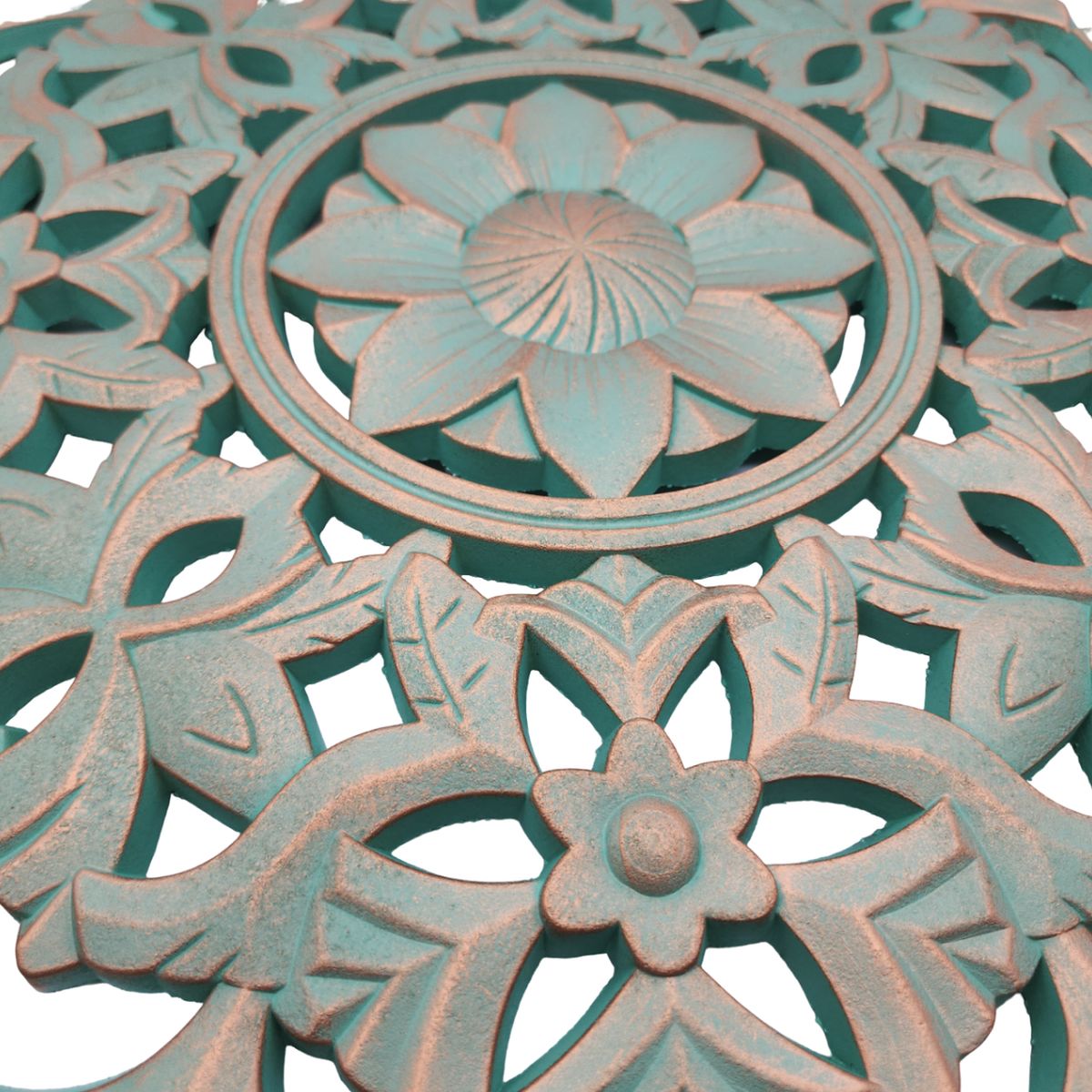 GENERICO - Cuadro De Madera Ornamental Mandala Verde Decoracion Pared