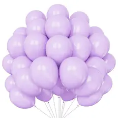 GENERICO - Globos Morado Macaron 50 Unidades Tamaño 25 Cm