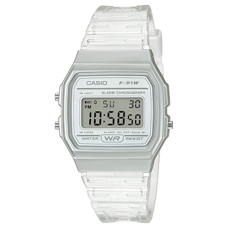 CASIO - Reloj Digital Casio Mujer Silver F-91WS-7DF - Gris