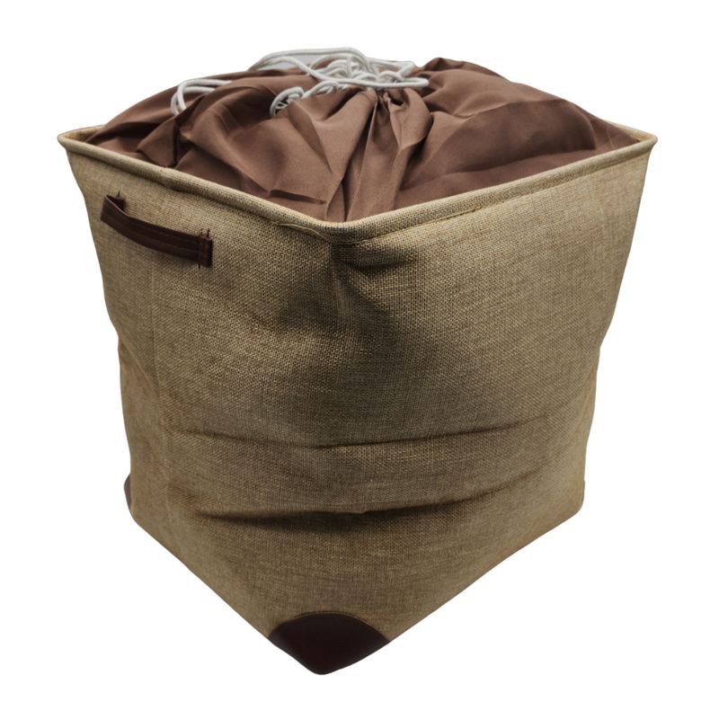 GENERICO - Cesto Canasto Para Ropa Sucia Plegable Organizador De Tela - Cafe.