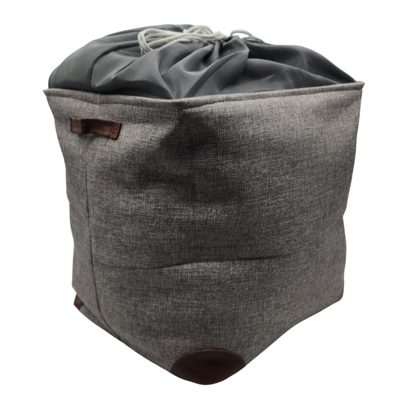 GENERICO - Cesto Canasto Para Ropa Sucia Plegable Organizador De Tela - Gris.