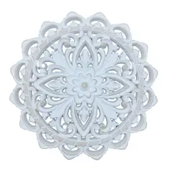 GENERICO - Cuadro De Madera Ornamental Mandala Blanco Decoracion Chico