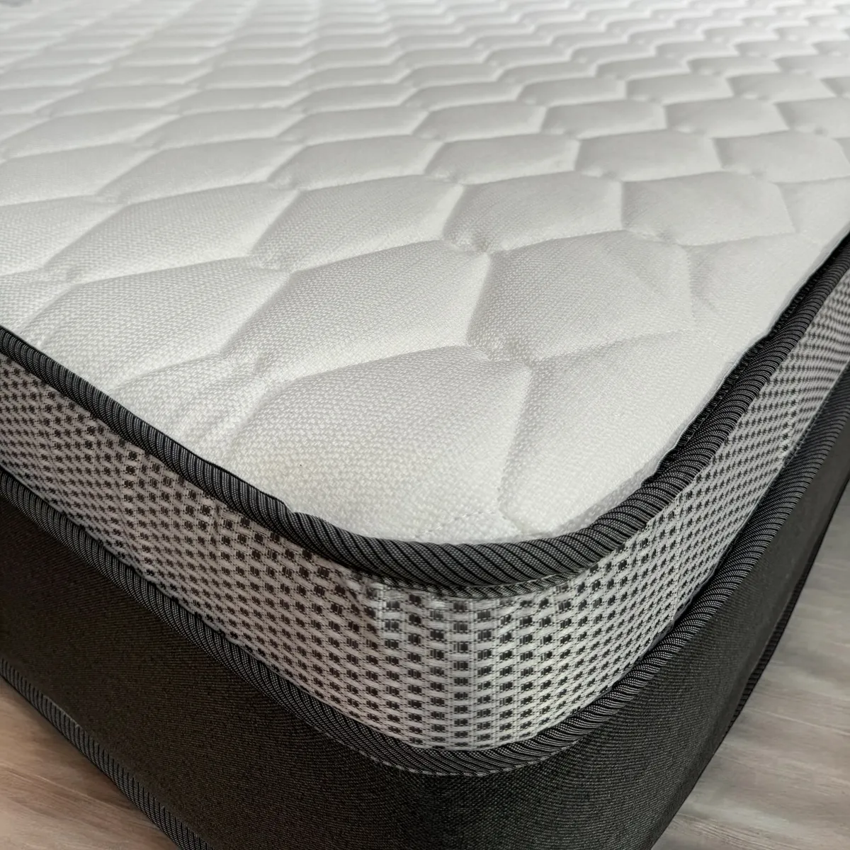 FLOBAL - Cama Europea King Base Dividida + Respaldo Capitones Turquesa+Colchon 180x200x28