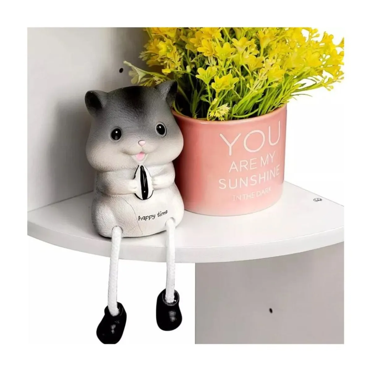 GENERICO - Esquinero Flotante De 5 Niveles De Pared Blanco Estante