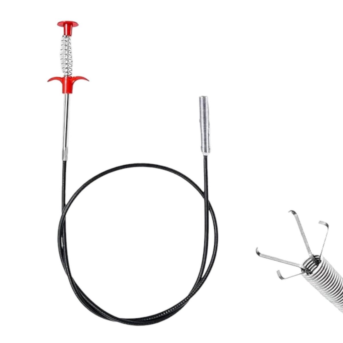 GENERICO - destapador de wc manual sopapo destapador cañerías 1 MT