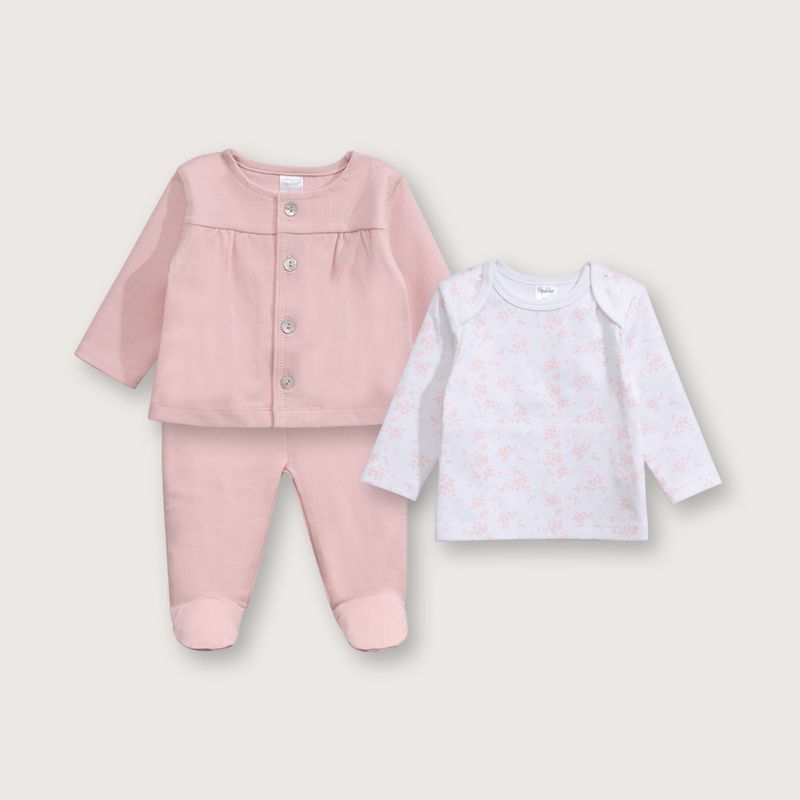 OPALINE - Conjunto Bebé niña Rosa 39239 Opaline
