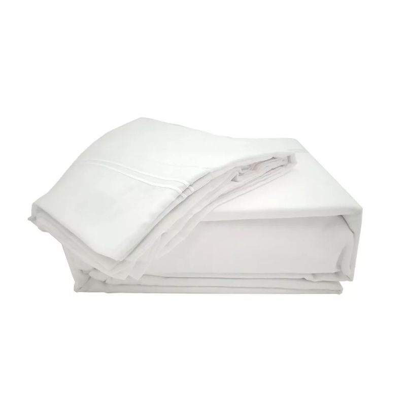 GENERICO - Sábanas De Lujo 1800 Hilos 1,5 Plaza  Color Blanco