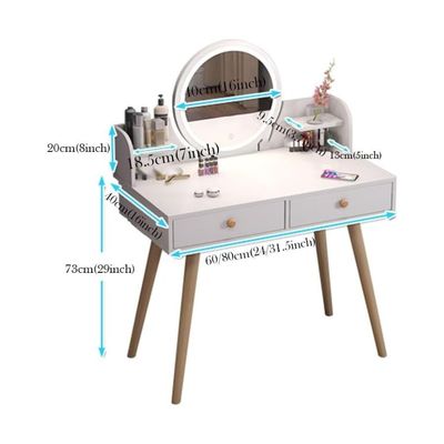 Imagen 2 del producto Tocador Madera Con Espejo 60x40x73cm Con Luz Led