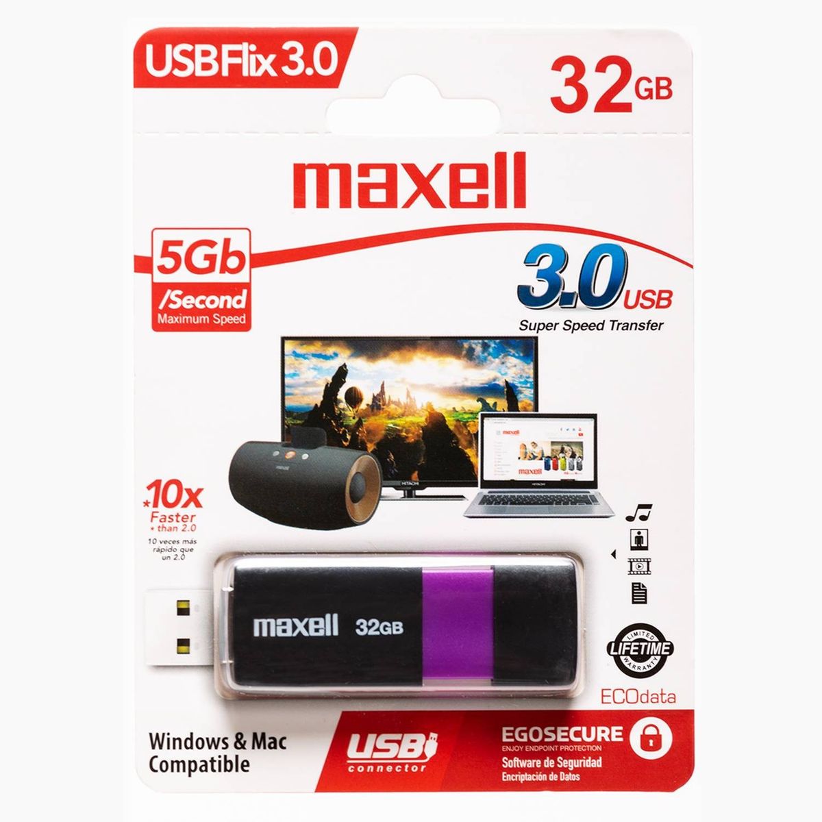 MAXELL - Pendrive 32GB Maxell USBFlix 3.0