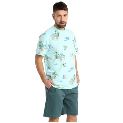 Imagen 2 del producto Polera Hombre Estampada Jersey Print Celeste Claro -