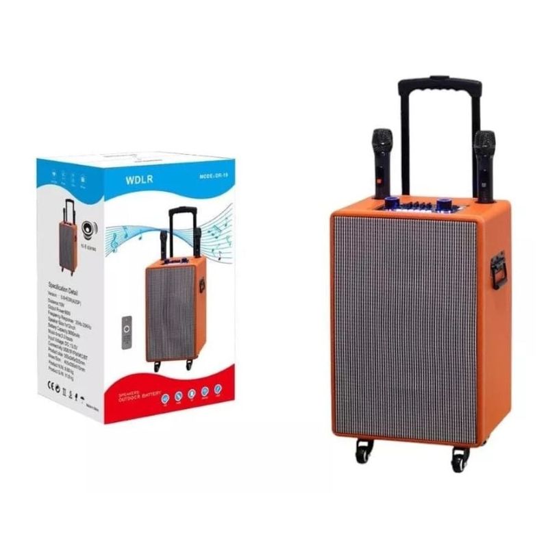 GENERICO - Parlante Bluetooth Recargable Con Ruedas 50w 2 Micrófonos