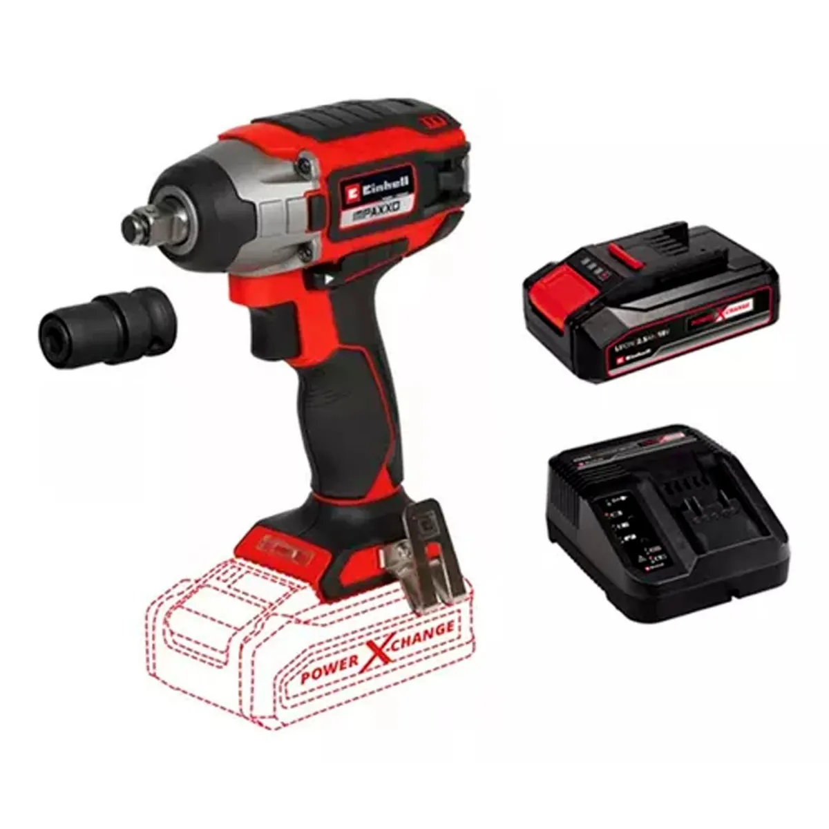 EINHELL - Pistola Taladro Llave Impacto 12 18v Bat + Carg Einhell 4510080-12