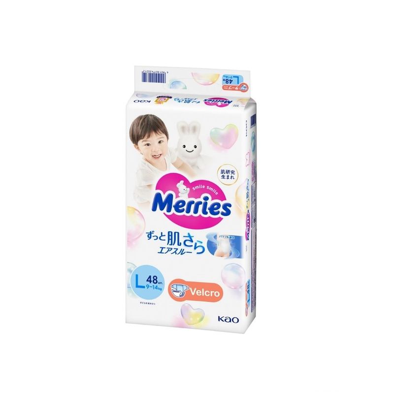 MERRIES - Pañales Merries Velcro L 48 Pcs Super Jumbo