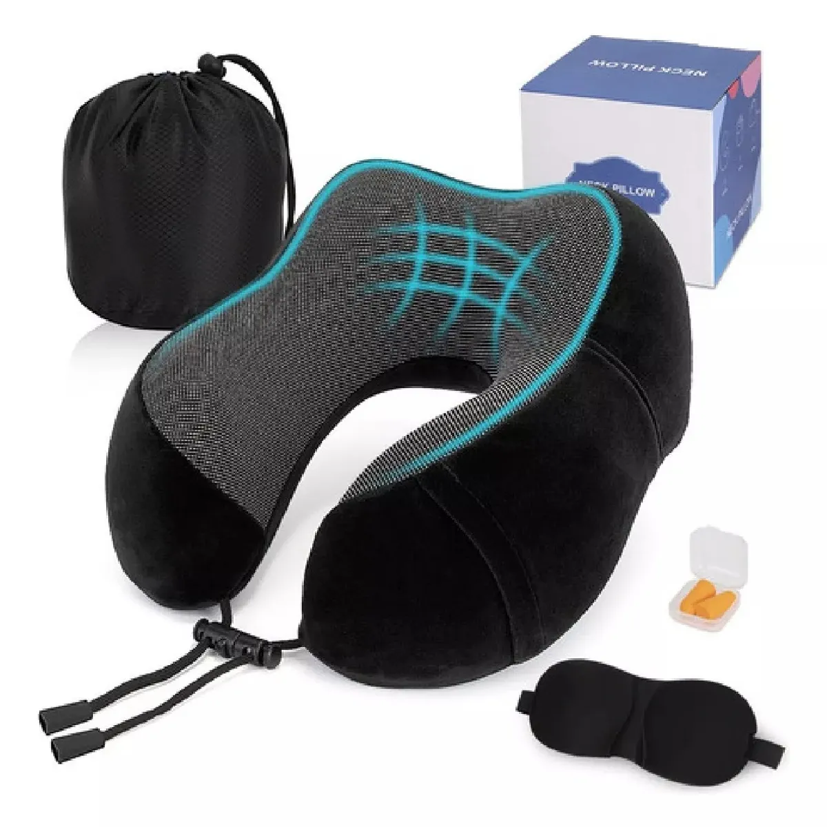 MUNDO MAGIA - Almohada De Cuello Para Viaje Trabajo Cojín Soporte Cómodo
