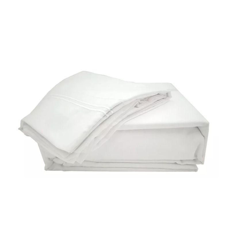 GENERICO - Sábanas Lujo 1800 Hilos - Super King Color Blanco