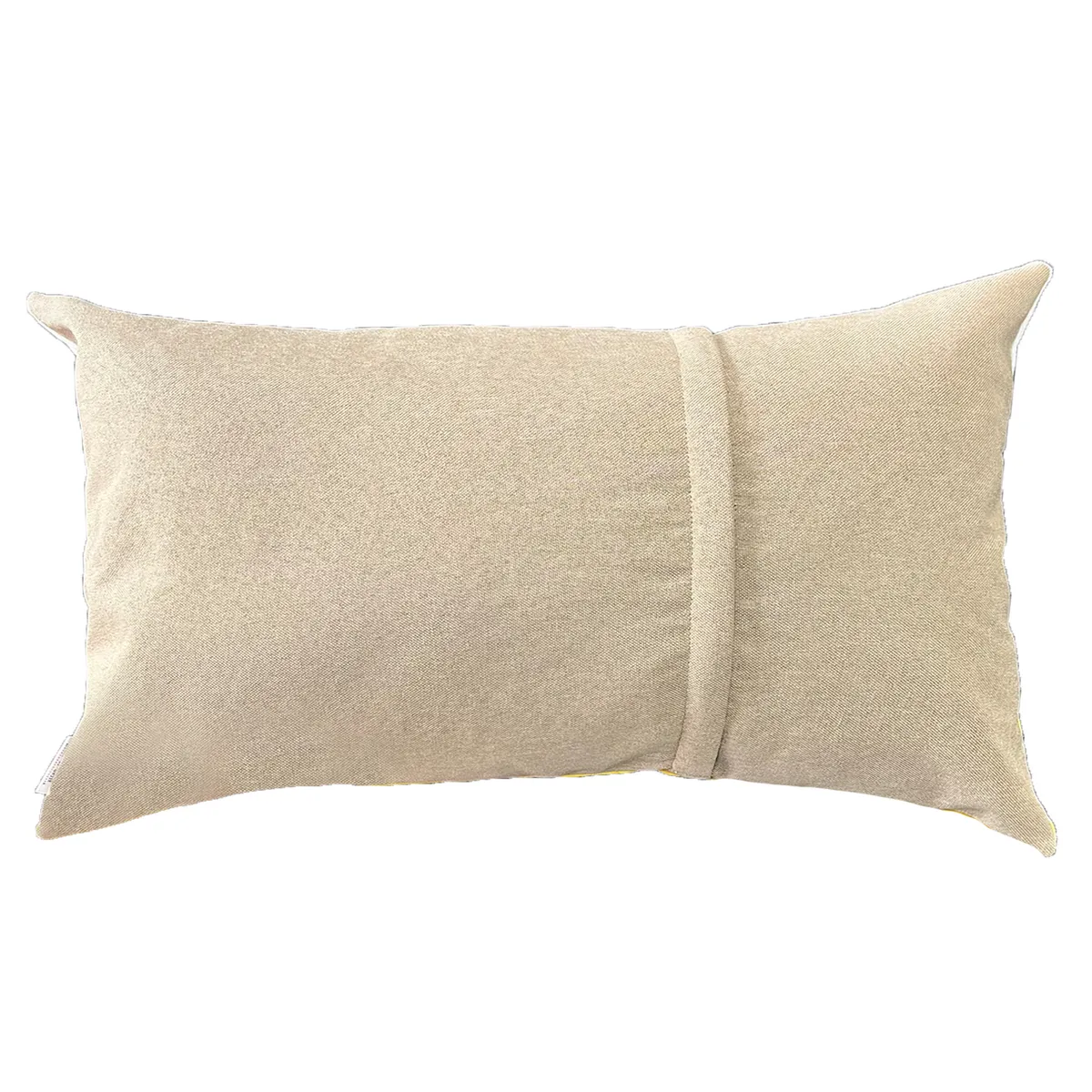 ELIZABETH PEPER - Funda Cojín Decorativo diseño Beige Negro Ecocuero 50X30