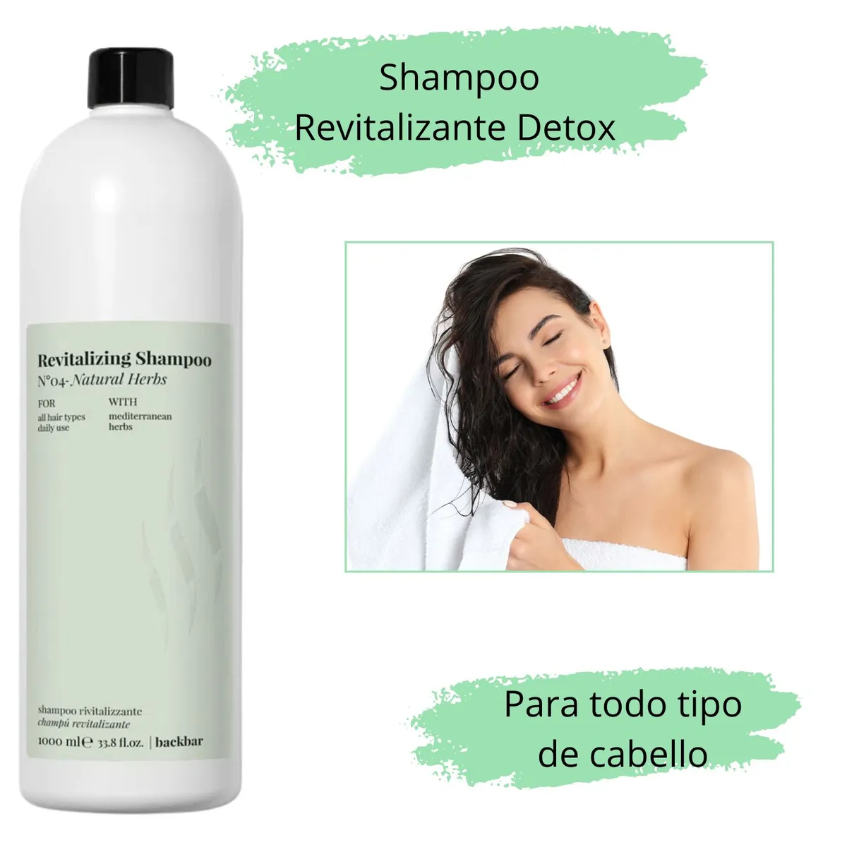 FARMAVITA - Shampoo Farmavita Backbar N°04 Natural Herbs 1000ml