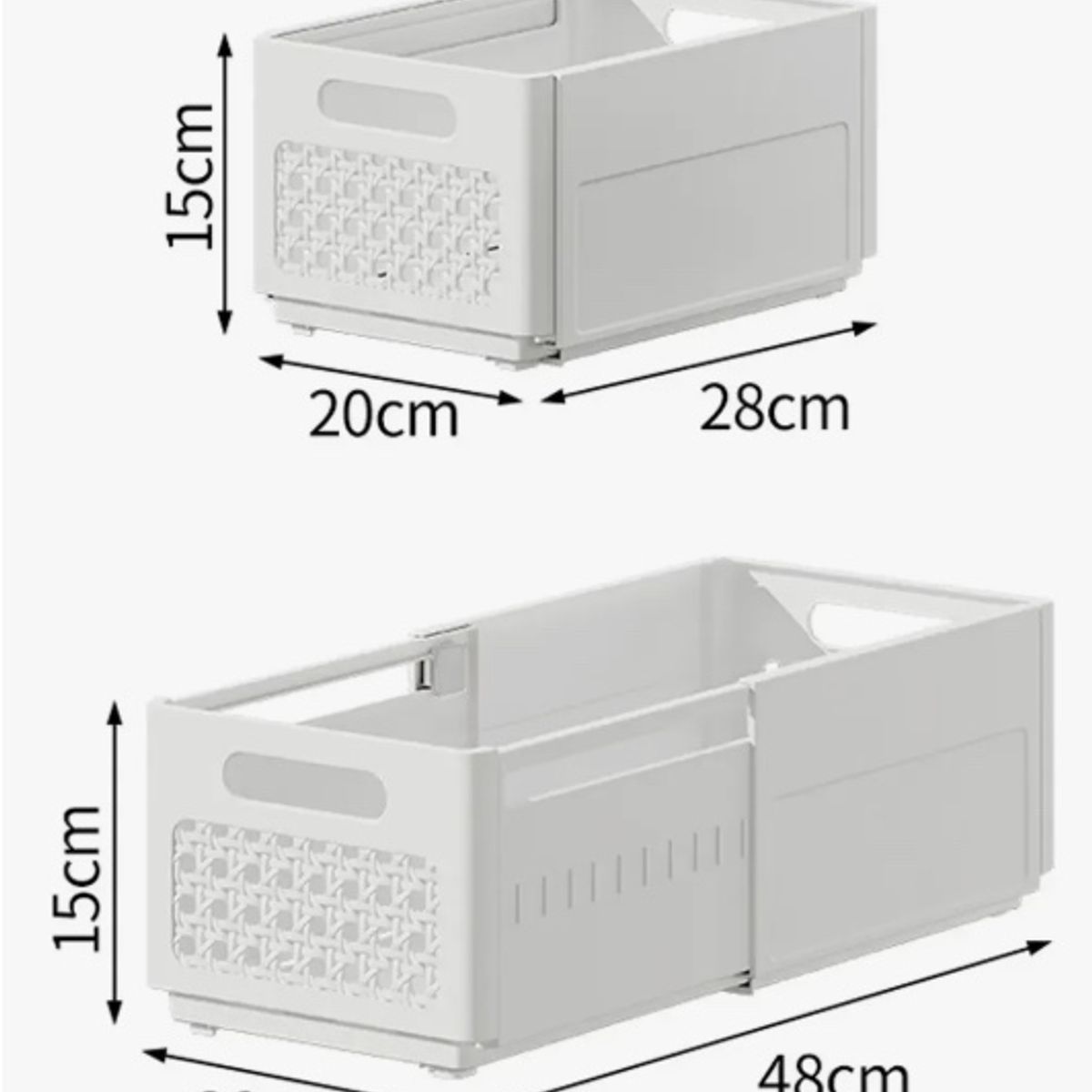 GENERICO - 3 Cajas De Almacenamiento Para Organizar Plegable Ajustable