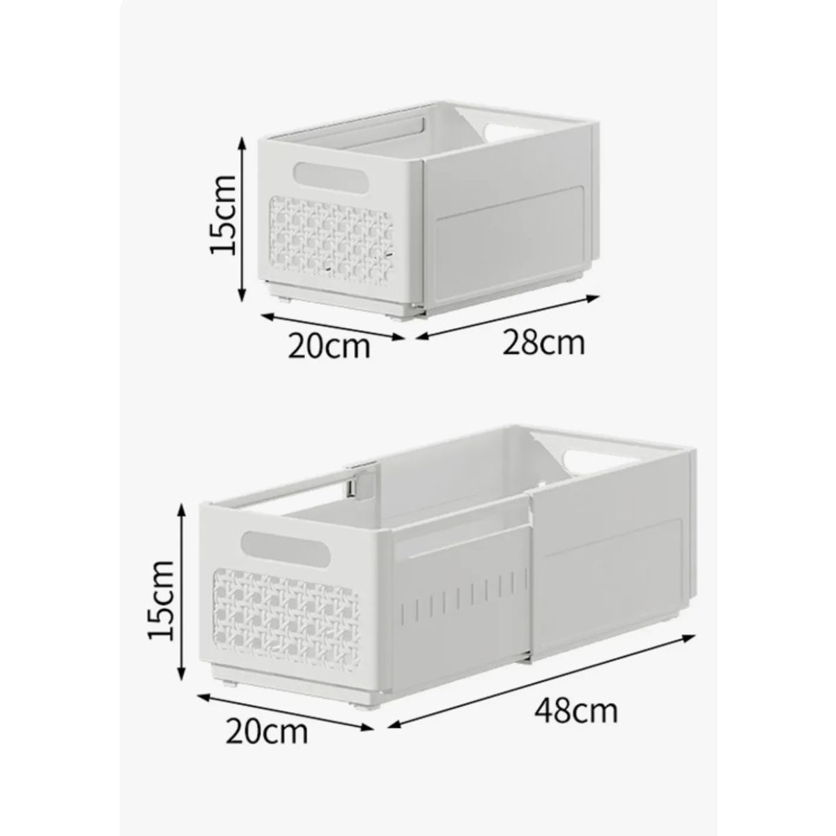 GENERICO - 3 Cajas De Almacenamiento Para Organizar Plegable Ajustable