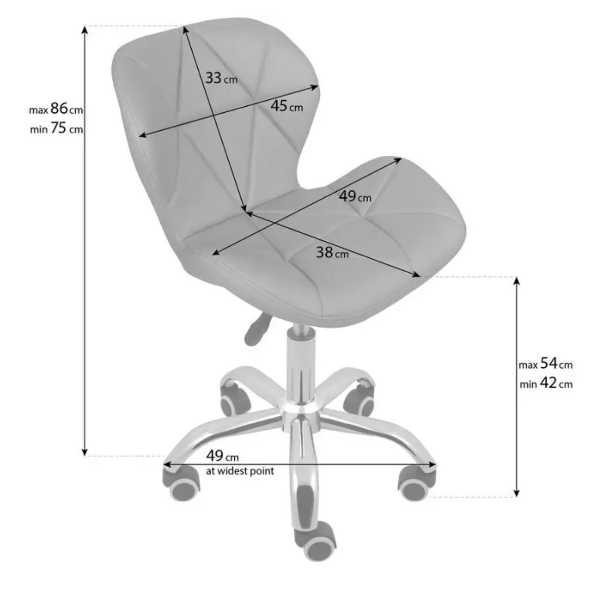 GENERICO - Silla De Escritorio Mariposa Giratoria