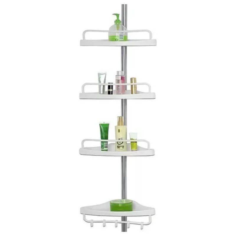 NEW LINE - Organizador Esquinero Ducha Baño Multiuso 4 Pisos Ajustable