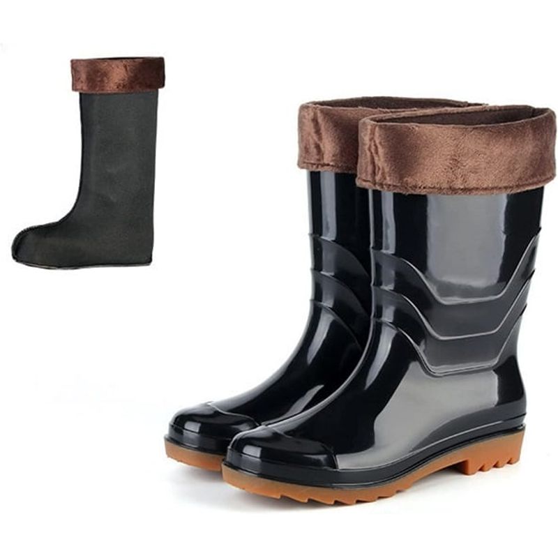 AGUALLUVIA - Botas De Agua Alta Para Hombres Resistentes Antideslizantes