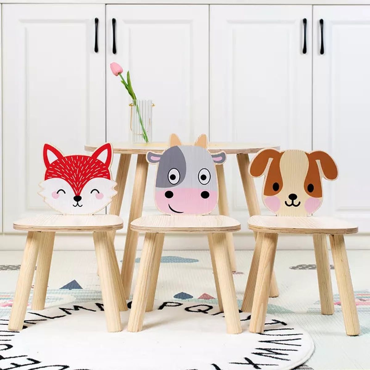 PELLITOS - MESITA ANIMALES 3 SILLAS CON CENTRO DESMONTABLE