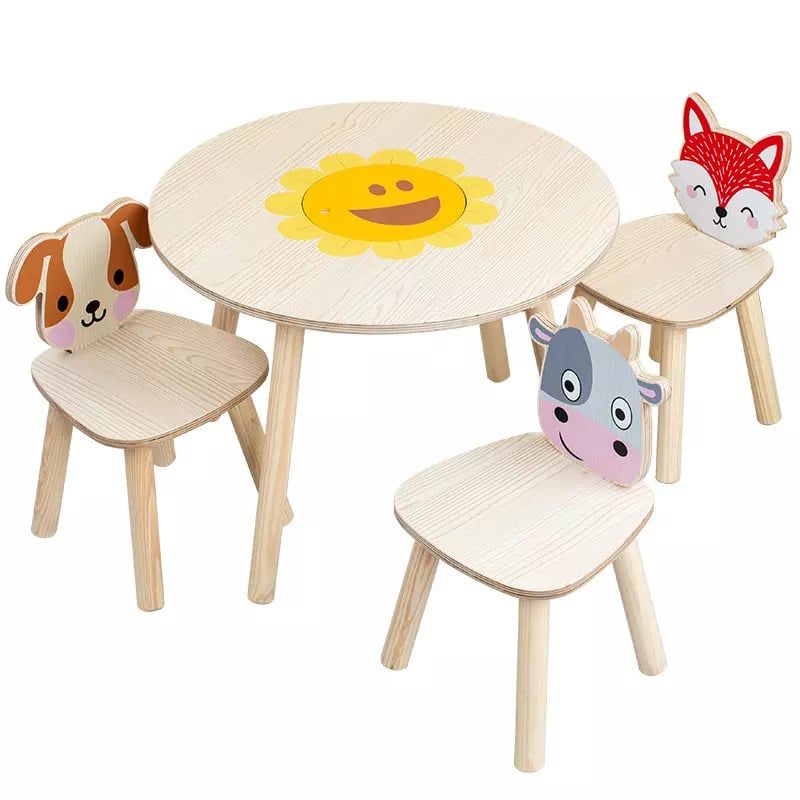 PELLITOS - MESITA ANIMALES 3 SILLAS CON CENTRO DESMONTABLE