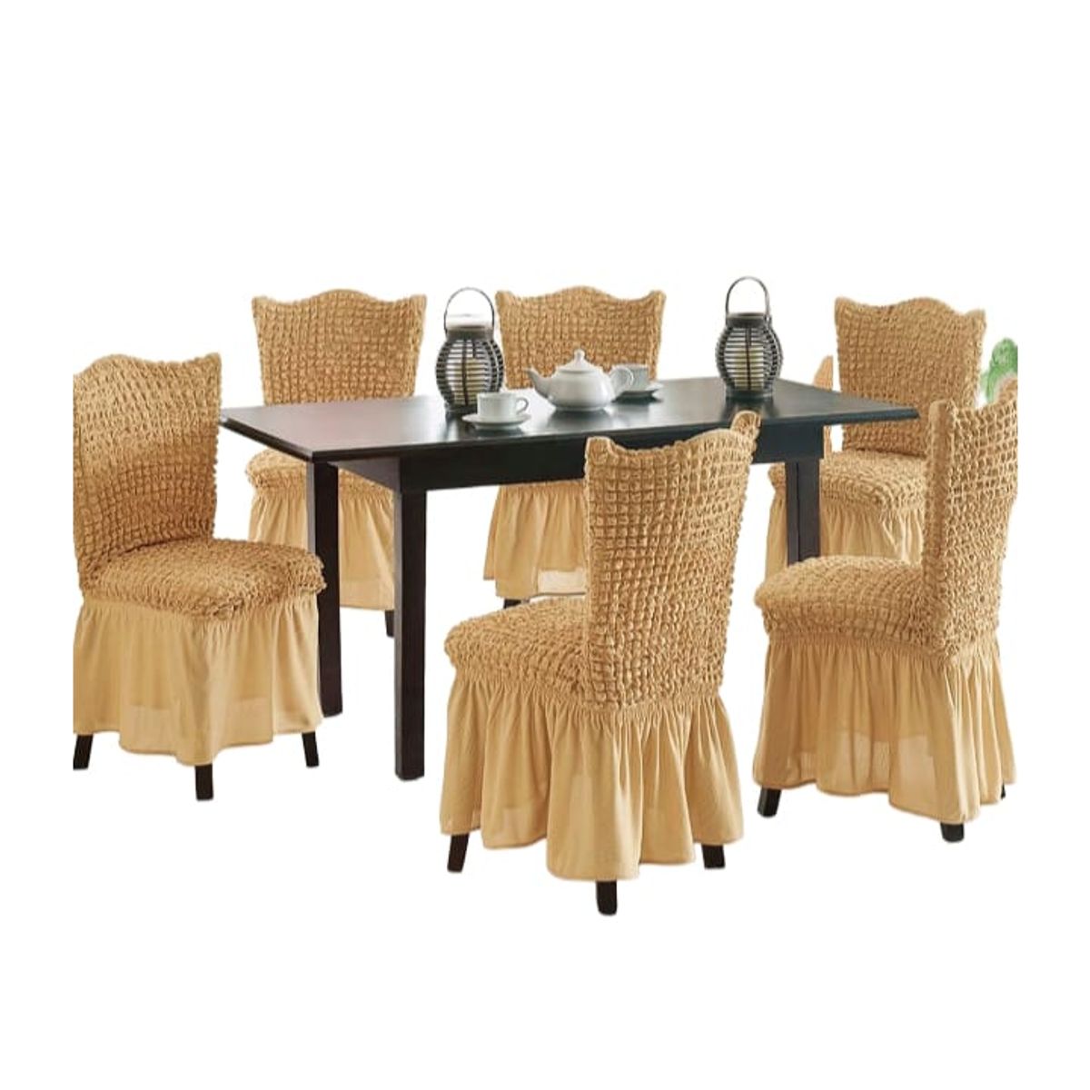 GENERICO - Fundas de sillas 100 Turcas Beige