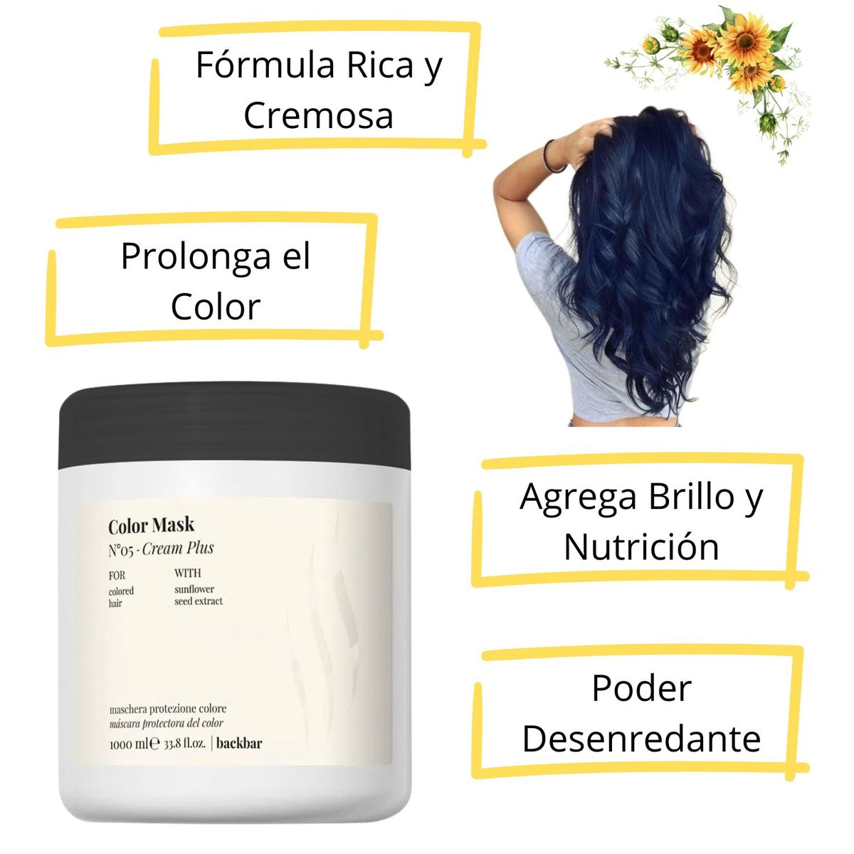 FARMAVITA - Mascara Color Maks N°5 Cream Plus 1000ml  Farmavita Protege el Color