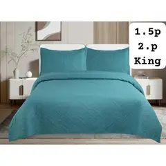 GENERICO - Cubrecamas quilt verano Liso color 2 plazas