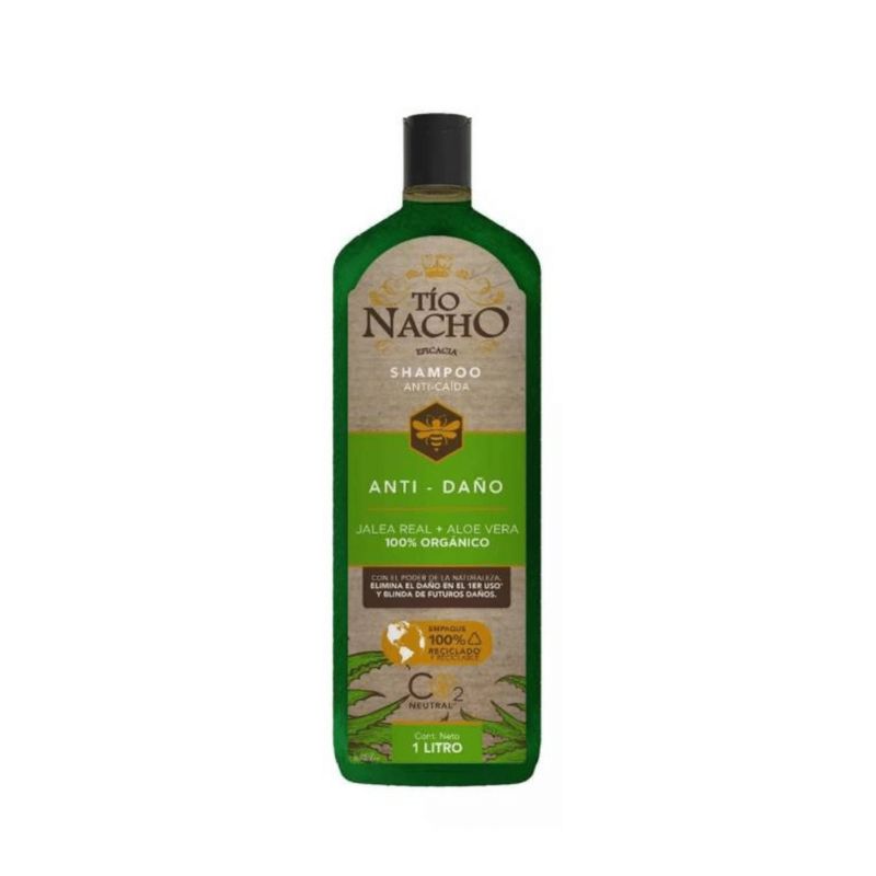 TIO NACHO - Shampoo Tío Nacho  Aloe Vera Anti-daño Con Jalea Real 1 Litro