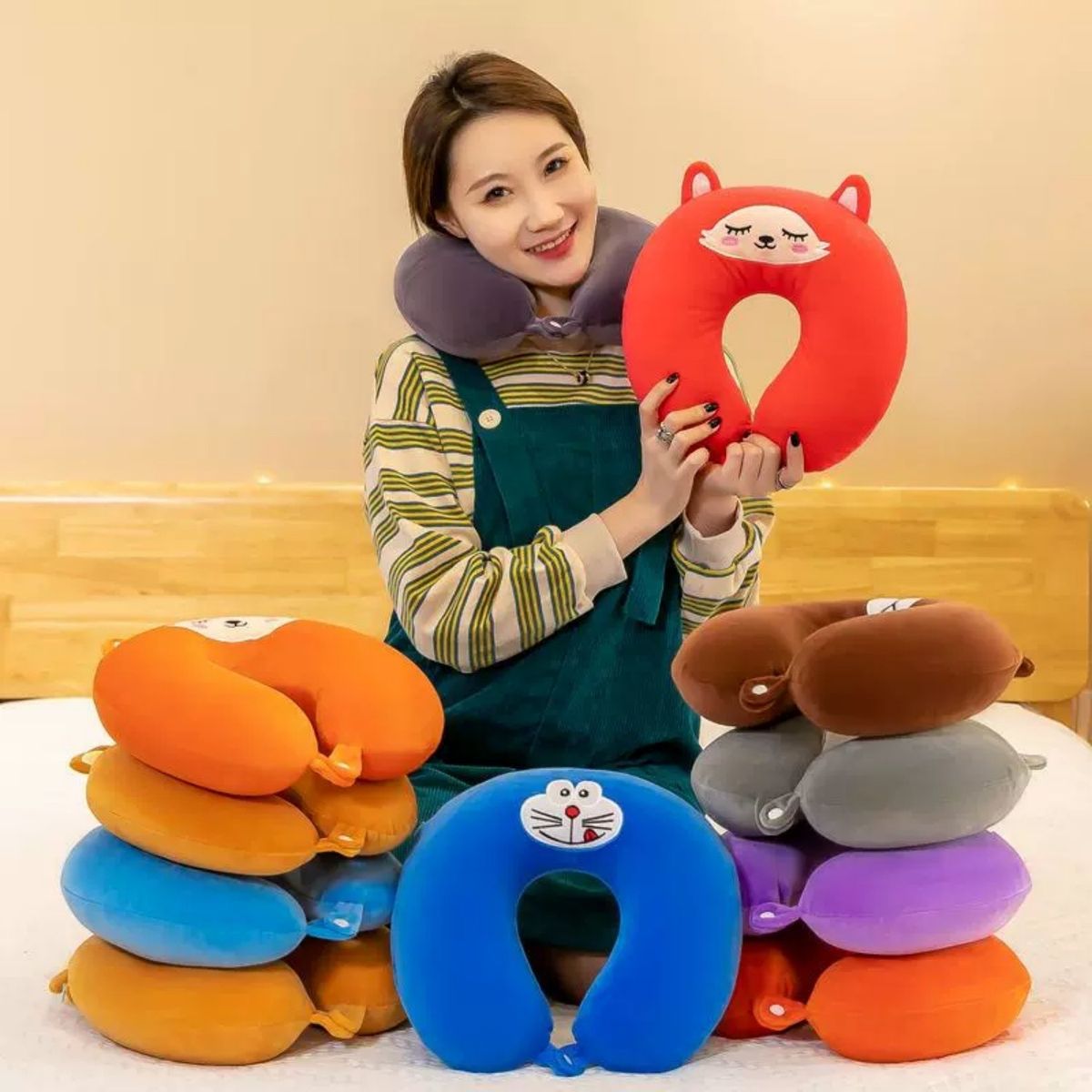 GENERICO - Almohada de Viaje Cojín de Cuello de Zorro