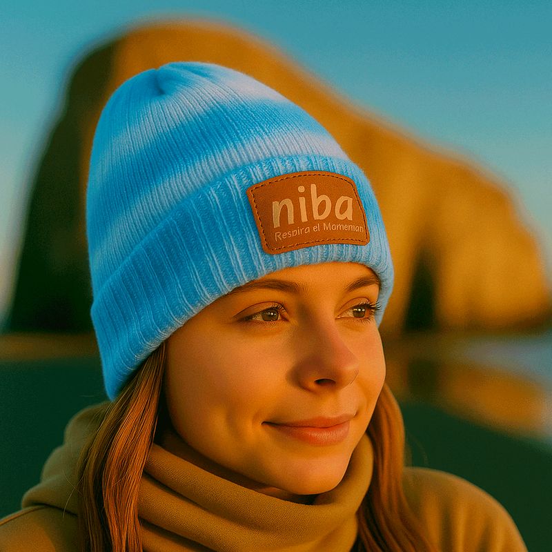 NIBA - Gorro Lana Arcoíris Gris Niba