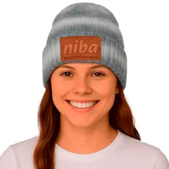 NIBA - Gorro Lana Arcoíris Gris