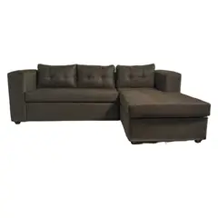 FLOBAL - Sillon Sofá Seccional (L) 4 Cuerpos Derecho Tela Cafe 230x170