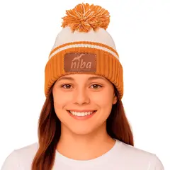 NIBA - Gorro Lana Laguna Dial Mostaza Blanco