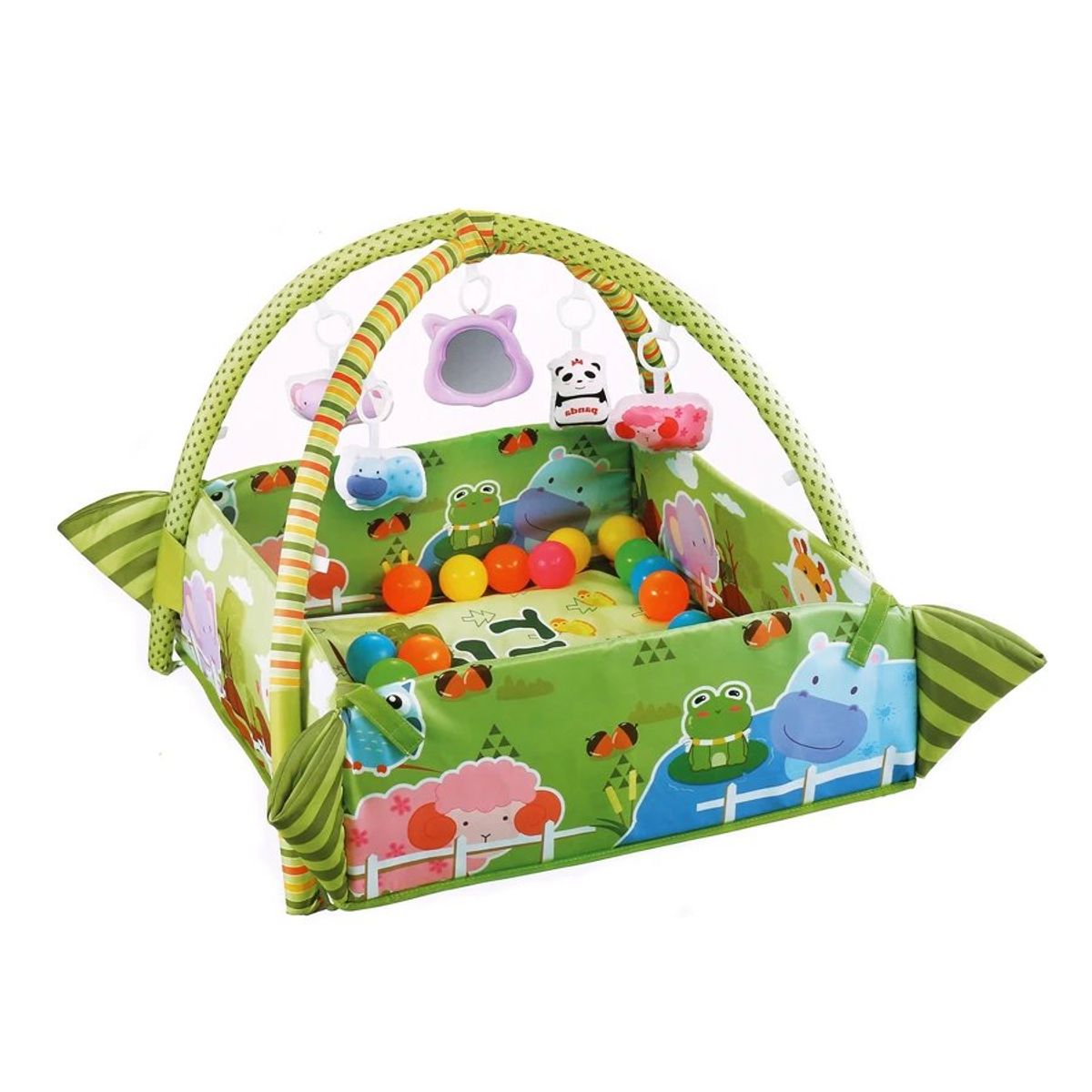 PELLITOS - GIMNASIO INTERACTIVO PARA  BEBE GRANJA  CON PELOTITAS