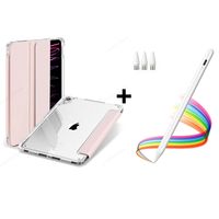 PACK Funda Clear Case ROSA Para iPad 10.2 + Lápiz Tactil