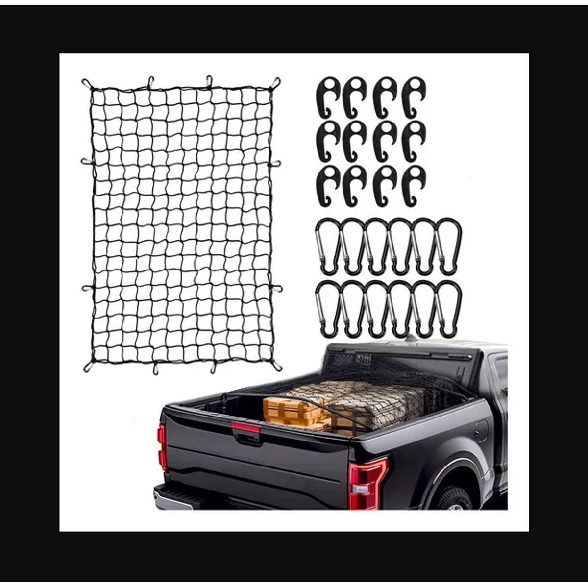 GENERICO - Malla Elástica Pulpo Portaequipaje 120 Cm X 90 Cm
