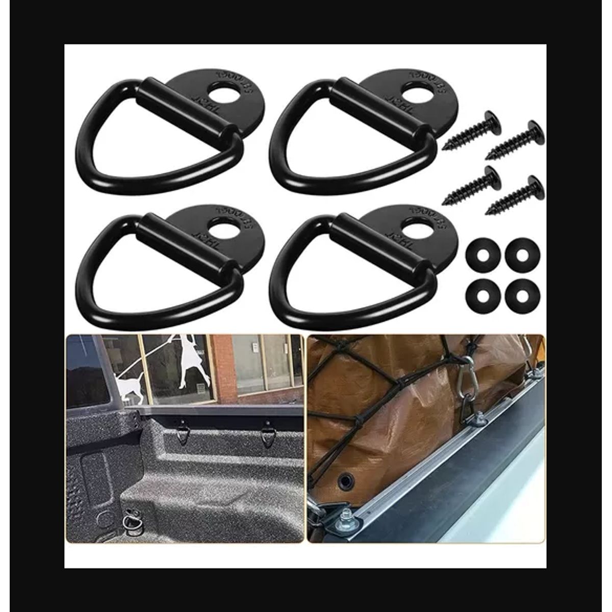 GENERICO - 4 Anclajes De Amarre De Carga Ganchos De Amarre De Remolque