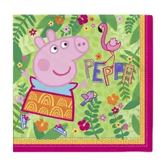 GLAM - Servilletas Para Cumpleaños Peppa Pig 12 Unidades